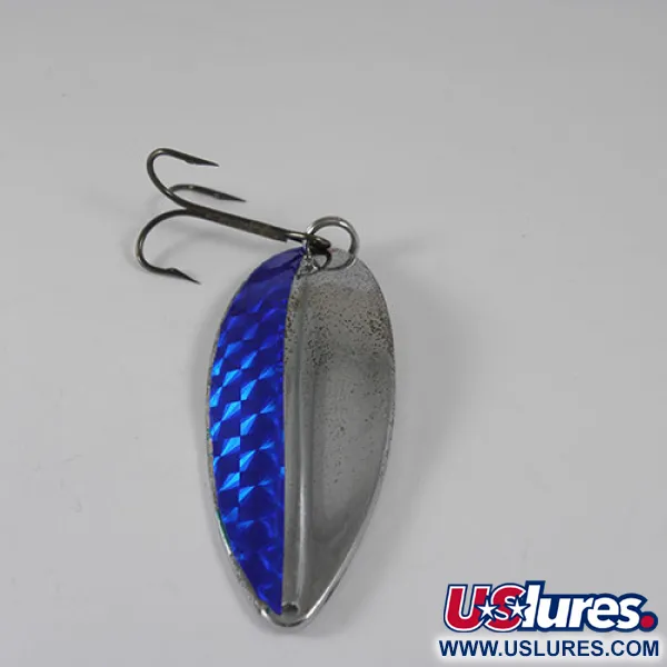 Vintage  TODDCO Main liner , 3/4oz Nickel / Blue fishing spoon #0801