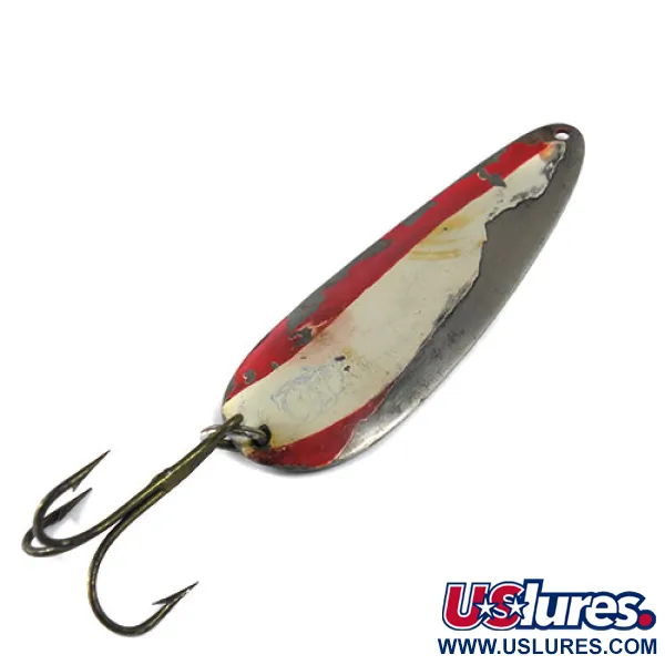 Vintage  Eppinger Dardevle, 1oz Nickel / Red / White fishing spoon #0802
