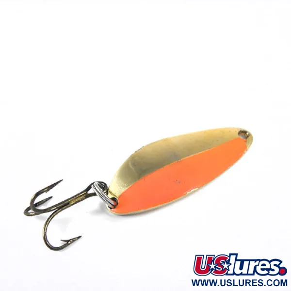 Vintage  Seneca Little Cleo, 1/4oz Gold / Orange fishing spoon #0804