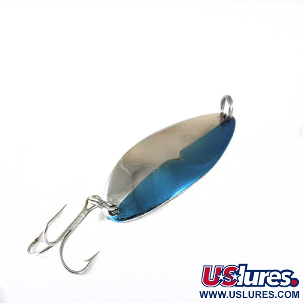 Vintage  Seneca Little Cleo (Hula Girl), 2/3oz Nickel / Blue fishing spoon #0806