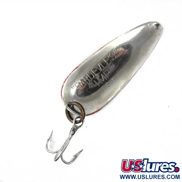 Vintage  Eppinger Dardevle Imp, 2/5oz Red / White / Nickel fishing spoon #0818