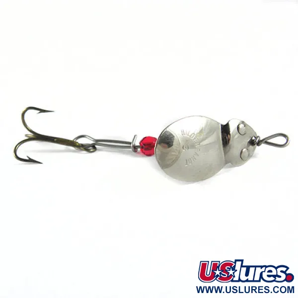 Vintage  Yakima Bait Hildebrandt #3, 3/32oz Nickel / Red spinning lure #0821