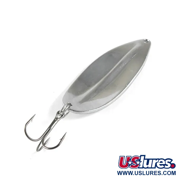 Vintage  TODDCO Main liner , 3/4oz Nickel / Fluorescent Green fishing spoon #0823