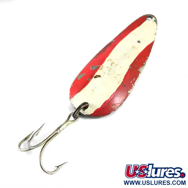 Vintage  Eppinger Dardevle Darevlet, 3/4oz Red / White / Nickel fishing spoon #0824
