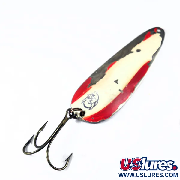 Vintage  Eppinger Dardevle, 1oz Red / White / Nickel fishing spoon #0848