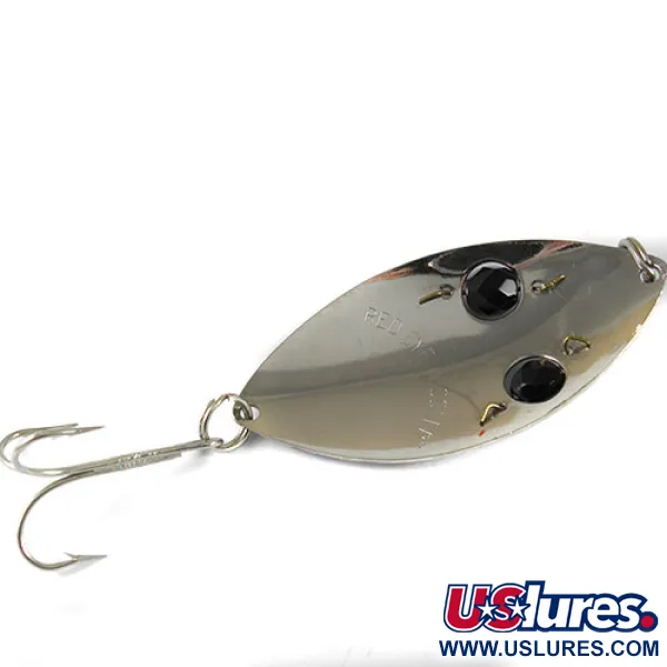 Vintage  Eppinger Red Eye Wiggler, 1oz Nickel / Blue / Red Eyes fishing spoon #0853