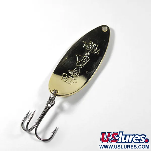 Vintage  Seneca Little Cleo (Hula Girl), 1/2oz Gold fishing spoon #0866