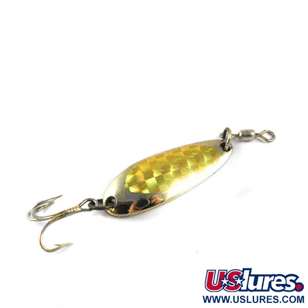 Vintage  Luhr Jensen Krocodile , 1/3oz Gold fishing spoon #0870