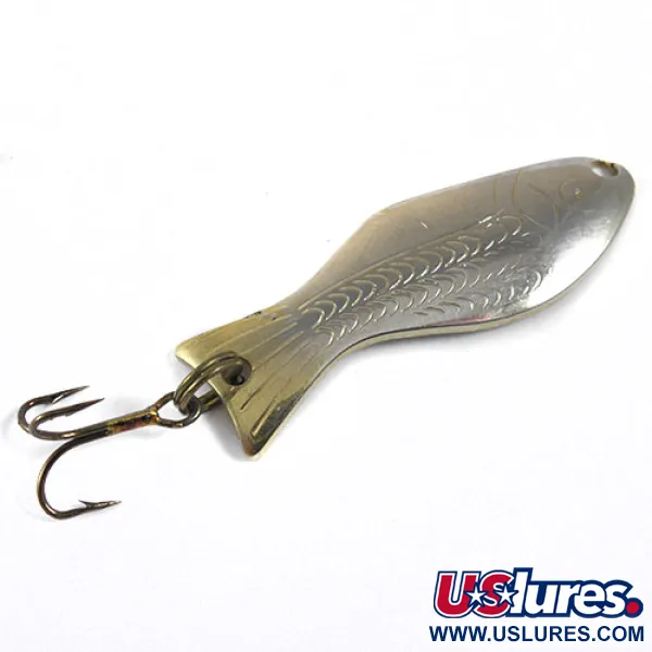 Vintage   Al's gold fish, 1/4oz Nickel / Gold fishing spoon #0890