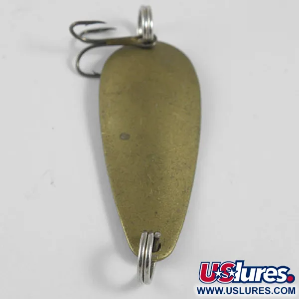 Vintage   Nebco Flash Bait 2662, 1/4oz Matte Brass fishing spoon #0899