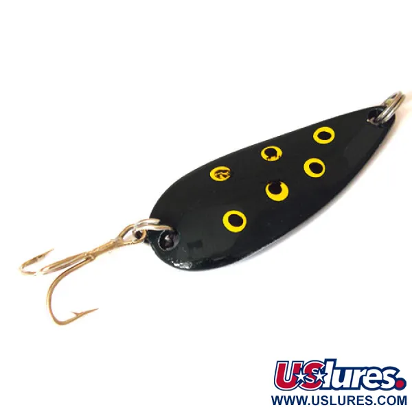 Vintage   Moriyama, 2/5oz Frog (Green / Yellow / Nickel) fishing spoon #0902