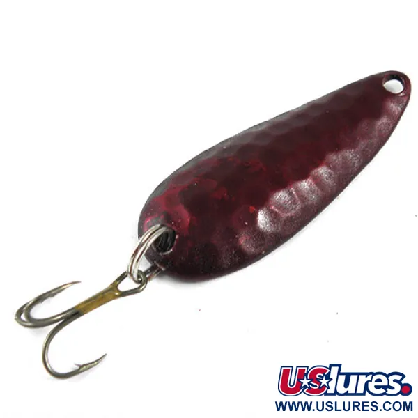 Vintage  Acme Wonderlure, 1/4oz Dark Red fishing spoon #0907