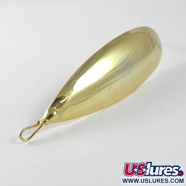 Vintage   Weedless Johnson Silver Minnow, 3/4oz Gold fishing spoon #0915