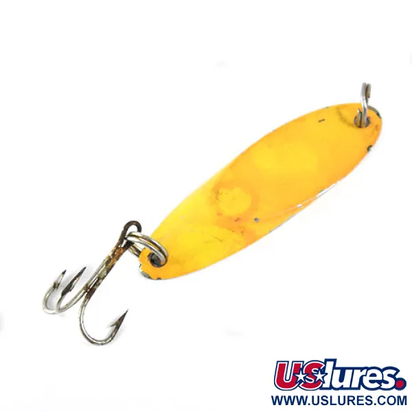 Vintage  Acme Kastmaster 0947, 3/8oz Nickel / Orange fishing spoon #0947