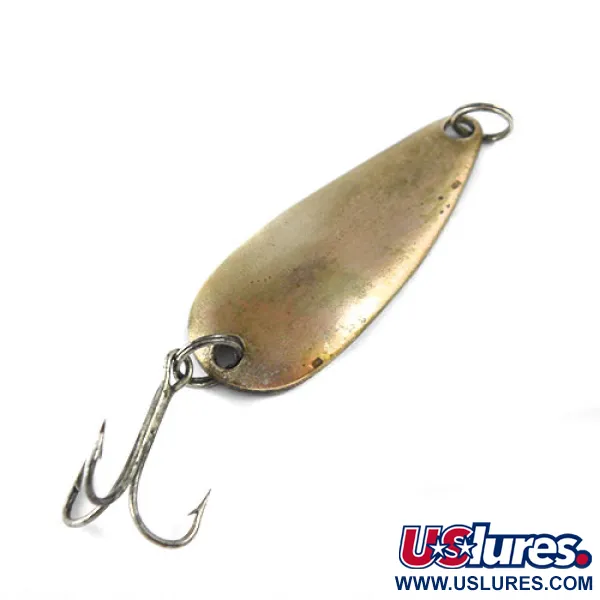 Vintage  Woodstream Old Faithful , 1/4oz Brass fishing spoon #0953