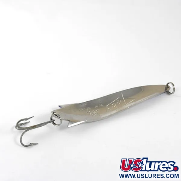 Vintage  Abu Garcia Abu Toby, 2/3oz Nickel / Blue fishing spoon #0961