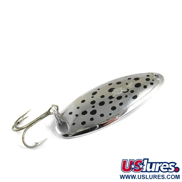 Vintage   Johnson Sprite, 1/3oz Nickel / Black fishing spoon #0962