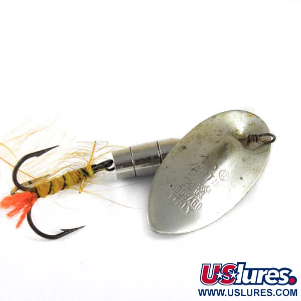 Vintage   Panther Martin Zavorra con Mosca 15, 2/5oz Nickel spinning lure #0987