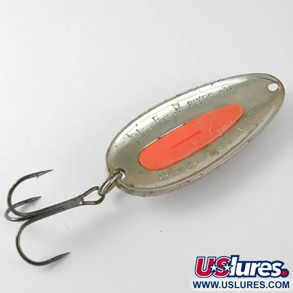 Vintage   Blue Fox Pixee ​, 3/4oz Nickel / Red fishing spoon #1003