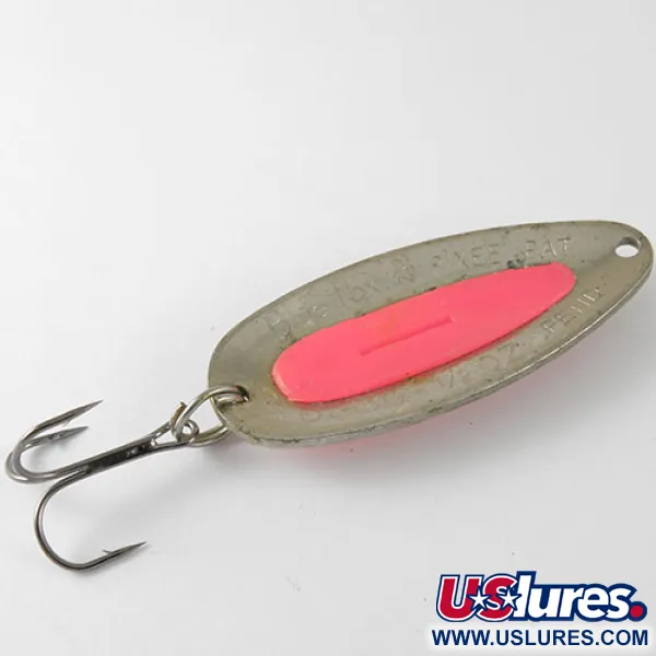 Vintage   Blue Fox Pixee , 1/2oz Nickel / Red fishing spoon #1005