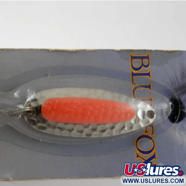   Blue Fox Pixee, 1/4oz Nickel / Orange fishing spoon #1009