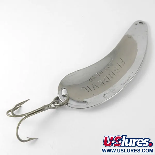 Vintage   Fish Devil , 1oz Nickel fishing spoon #1010