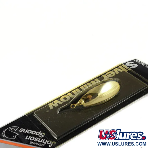   Weedless Johnson Silver Minnow, 3/16oz Gold fishing spoon #1017