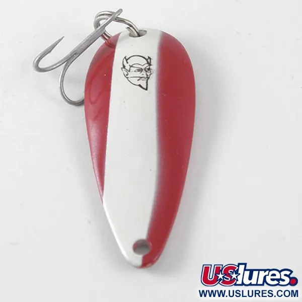 Vintage  Eppinger Dardevle Spinnie, 1/3oz Red / White / Nickel fishing spoon #1026