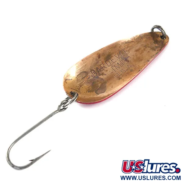 Vintage  Eppinger Dardevle Imp, 2/5oz Red / White / Copper fishing spoon #1033