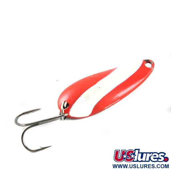 Vintage  Acme Wonderlure, 1/4oz Red / Blue / Nickel fishing spoon #1040