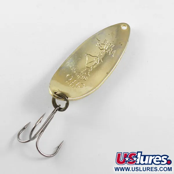 Vintage  Seneca Little Cleo (Hula Girl), 1/2oz Gold fishing spoon #1045