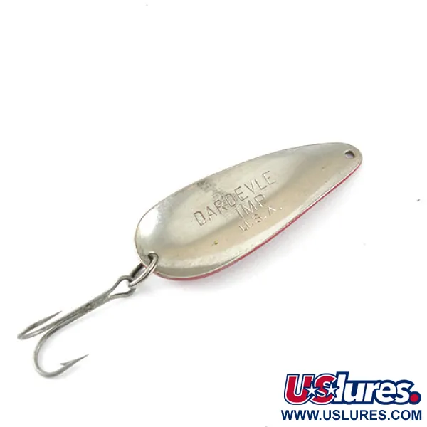 Vintage  Eppinger Dardevle Imp, 2/5oz Red / White / Nickel fishing spoon #1060