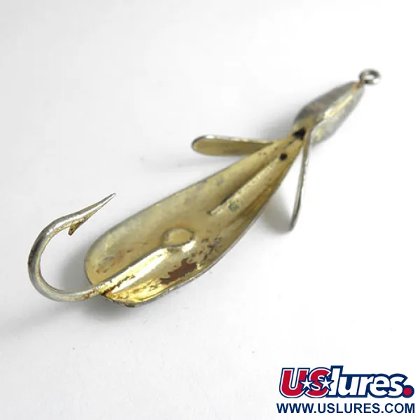 Vintage  Harrison Industries Weed Wing Jonny ONeils, 1/3oz Silver / Gold fishing spoon #1072