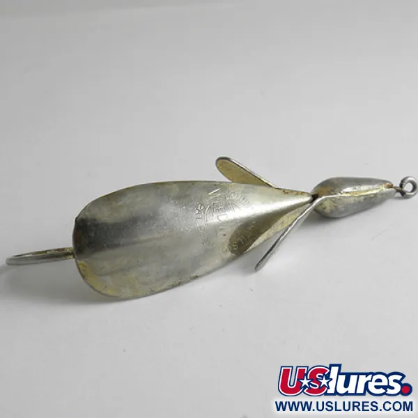 Vintage  Harrison Industries Weed Wing Jonny ONeils, 1/3oz Silver / Gold fishing spoon #1072