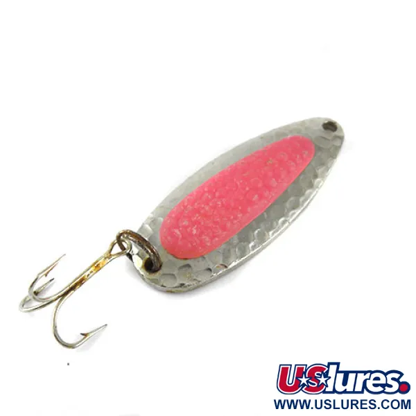 Vintage  Blue Fox Pixee, 1/2oz Nickel / Red fishing spoon #1077