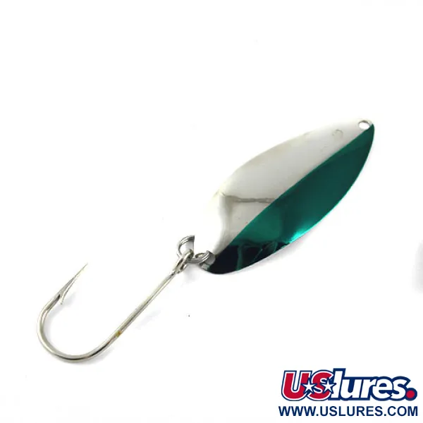 Vintage  Seneca Little Cleo (Hula Girl) 1079, 1/4oz Nickel / Green fishing spoon #1079