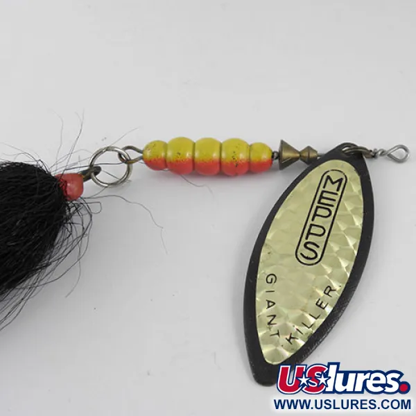 Vintage   Mepps Giant Killer, 1oz Black / Hologram spinning lure #1088