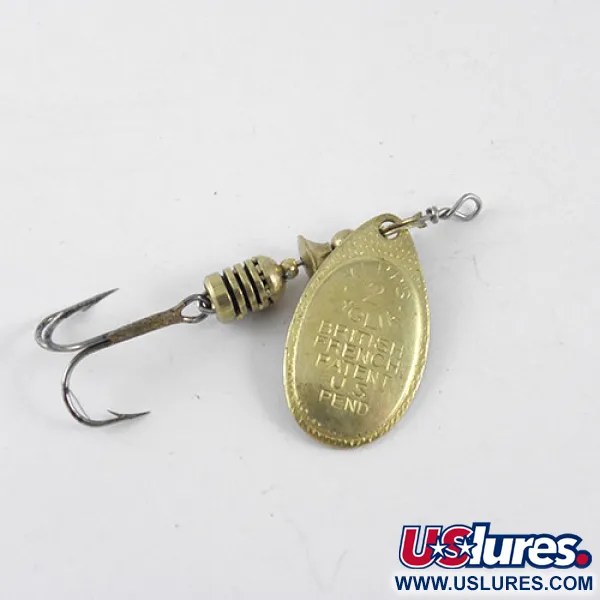 Vintage   Mepps Aglia 2, 3/16oz Brass spinning lure #1091