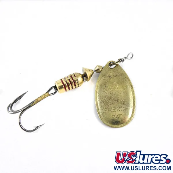 Vintage   Mepps Aglia 3, 1/4oz Brass spinning lure #1092