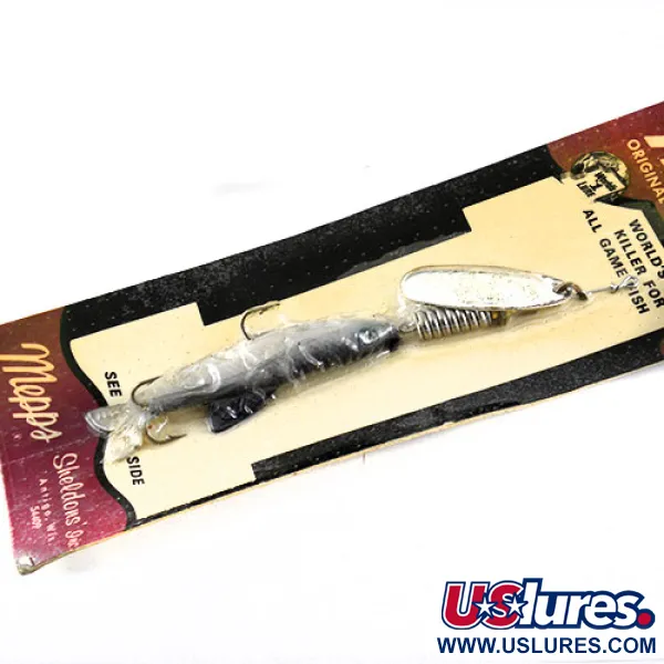    Mepps 3 Comet (with soft bait), 3/5oz Nickel spinning lure #1093
