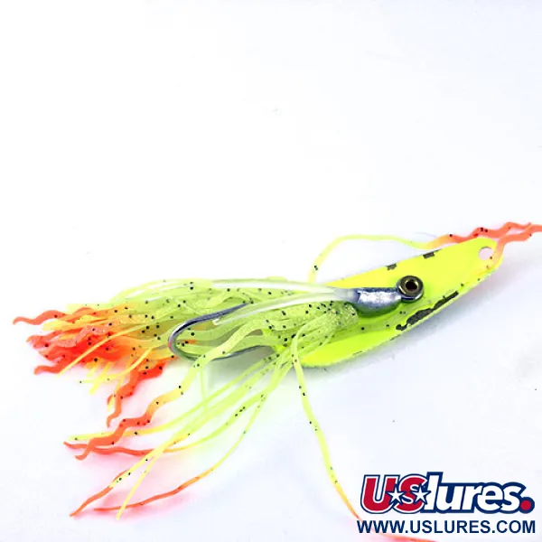 Vintage  Northland tackle Jaw-Breaker, 1/2oz Fluorescent Yellow / Orange fishing spoon #1094