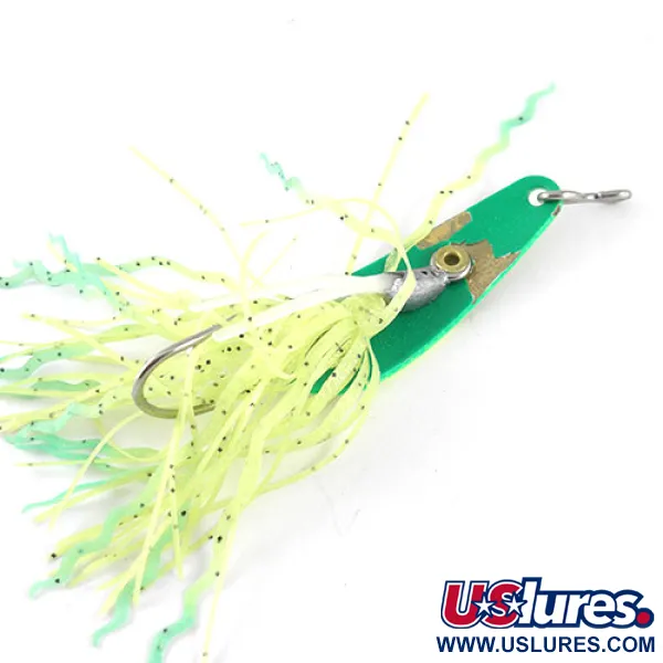 Vintage  Northland tackle Jaw-Breaker, 1/2oz Fluorescent Yellow / Green fishing spoon #1095