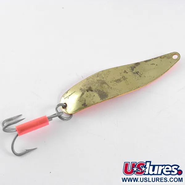 Vintage   Mepps Syclops 2, 3/5oz Orange / Brass fishing spoon #1106