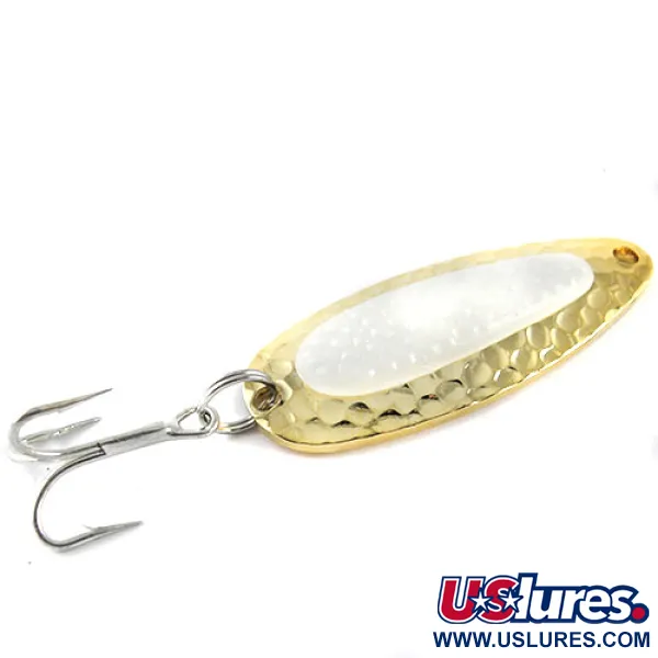   Blue Fox Pixee Glow, 1/2oz Gold / White (Glow in Dark) fishing spoon #1111