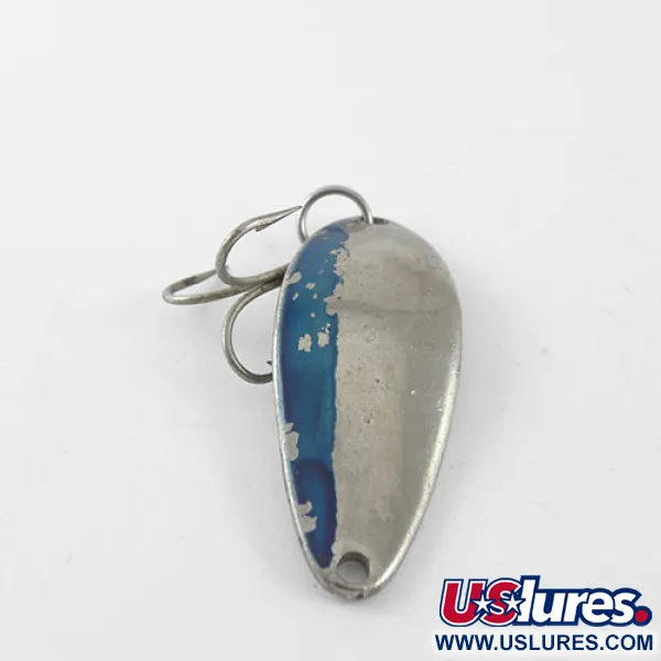 Vintage  Seneca Little Cleo, 1/4oz Nickel / Blue fishing spoon #1123