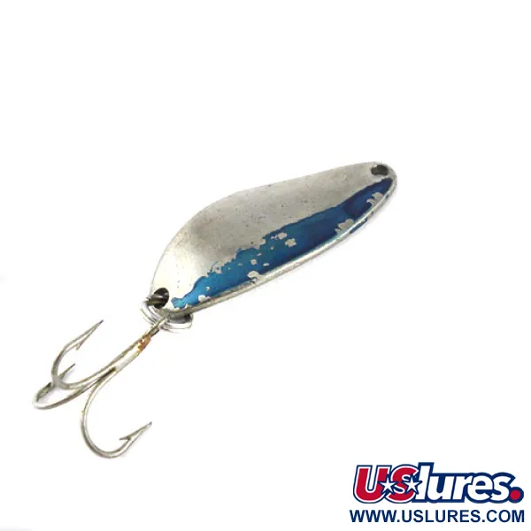 Vintage  Seneca Little Cleo, 1/4oz Nickel / Blue fishing spoon #1123