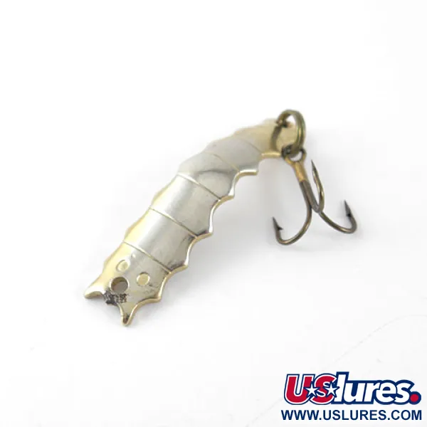 Vintage  Al's gold fish Goldfish Helgy, 1/8oz Nickel / Gold fishing spoon #1124