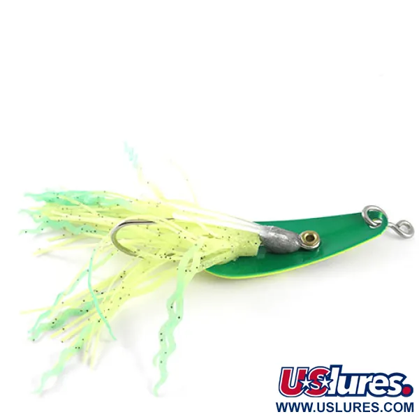 Vintage  Northland tackle Jaw-Breaker, 1/2oz Fluorescent Green / Yellow fishing spoon #1135
