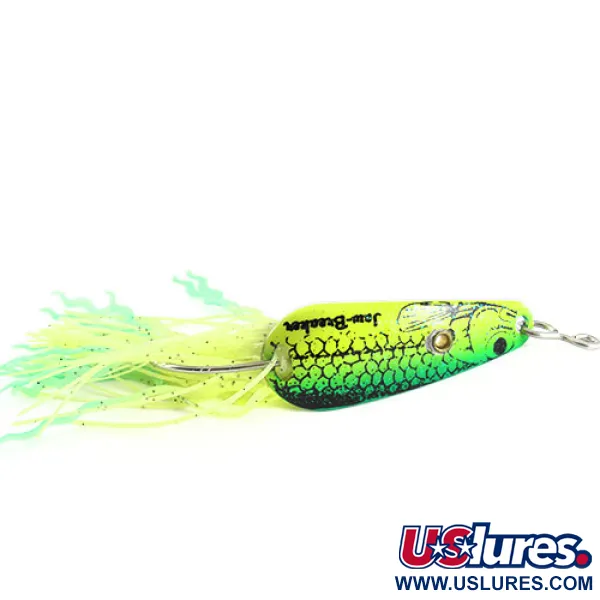 Vintage  Northland tackle Jaw-Breaker, 1/2oz Fluorescent Green / Yellow fishing spoon #1135