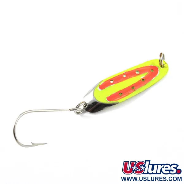 Vintage  Lake Products Charger, 1/4oz Nickel / Red / Yellow fishing spoon #1167